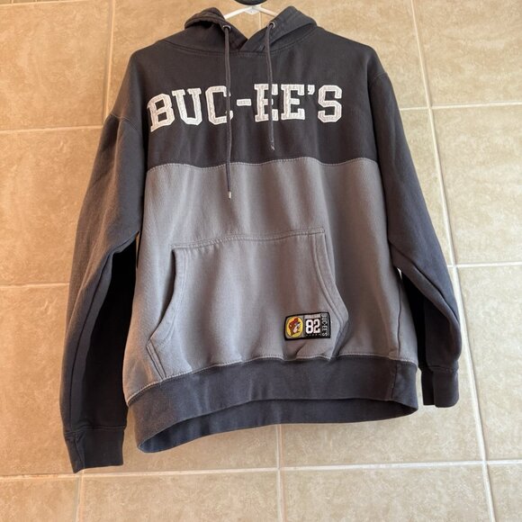 Buccee’s Hoodie Sweatshirt Adult M Gray Beaver Pullover Embroidered Logo - Picture 3 of 16